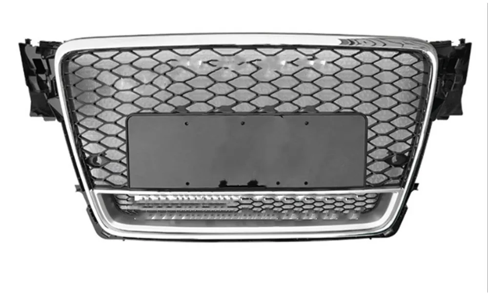 RS4 стиль гриль с Quattro черная рамка Хромированные Кольца для 2009-12 Audi B8 A4 S4 |