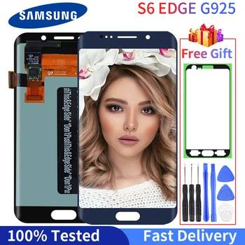 

100% Original LCD For Samsung Galaxy S6 edge LCD Display G925 G925I G925F LCD Display Touch Screen Digitizer Assembly With Frame