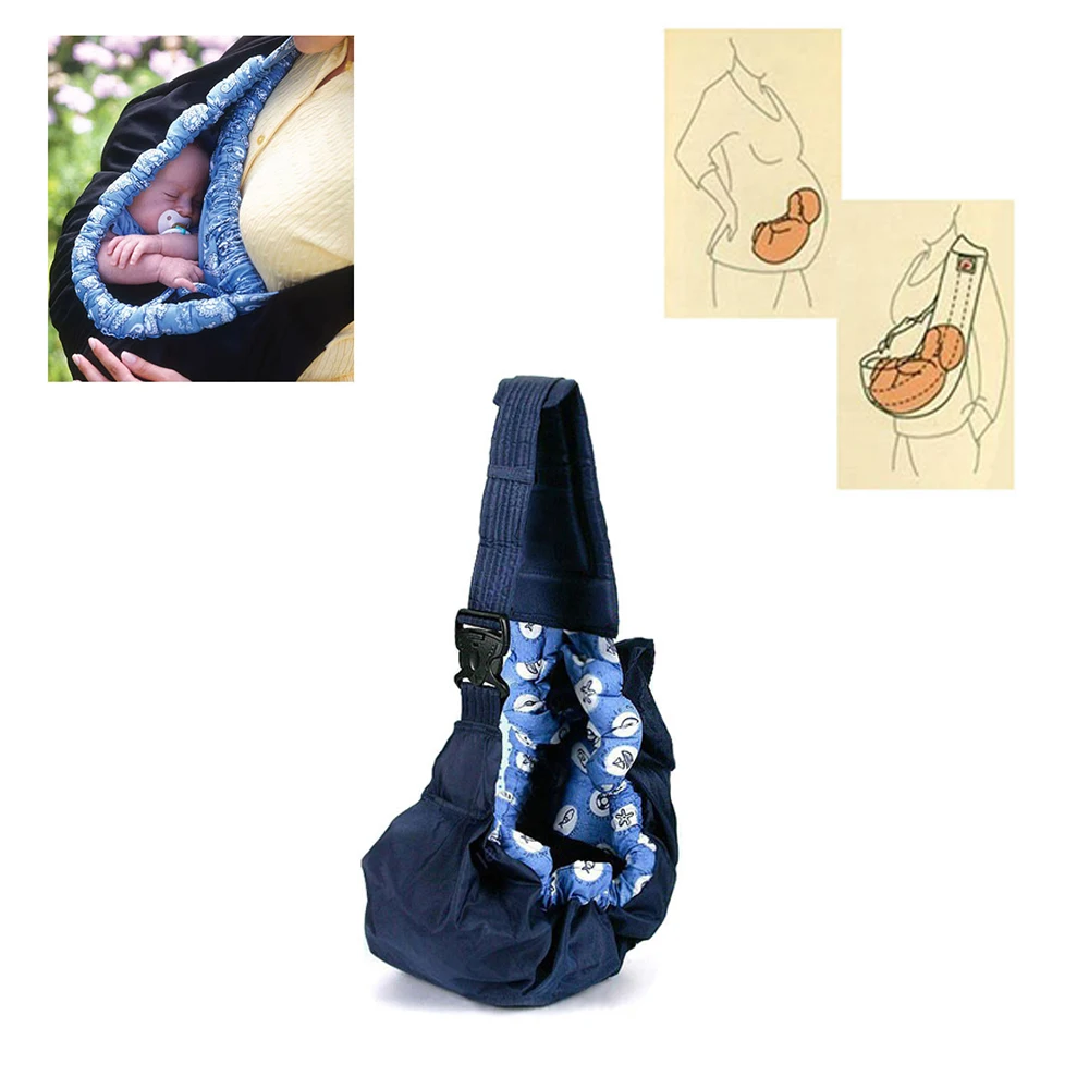 Новорожденный ребенок перевозчик детский слинг Перевозчик обертывание пеленание детей сумка-кенгуру носить спереди T/C Ткань младенческой младенца поставки