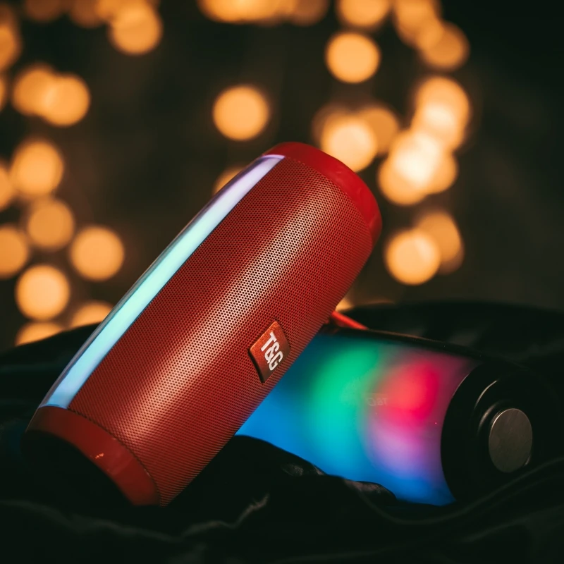 

Powerful Bluetooth Speaker Portable Column Wireless Bluetooth with LED Light Speaker Case box for PC Computer Smartphone