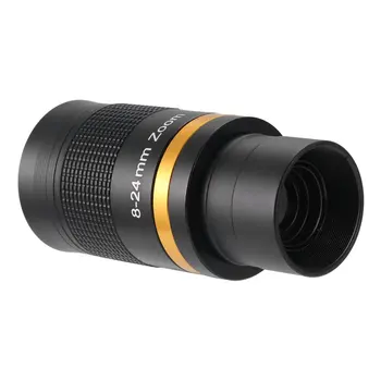 

Telescope Accessories 8-24mm Zoom Eyepiece Full Metal Continuous Zoom Broadband Green Film with Optical Glass