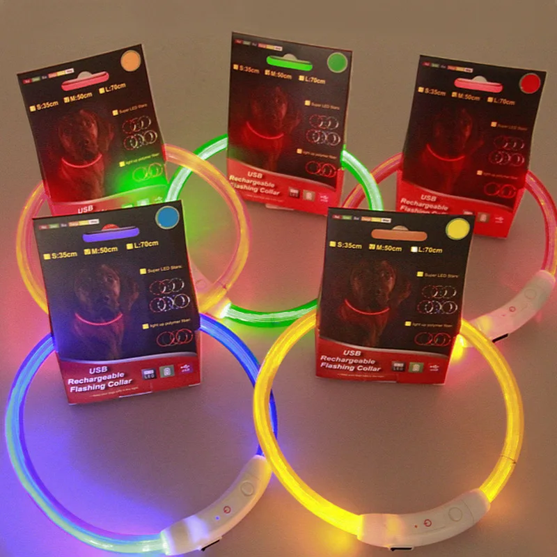 

Pet Supplies DIY Multi-Color USB Charging Neck Ring LED Shining Dog ye quatrend