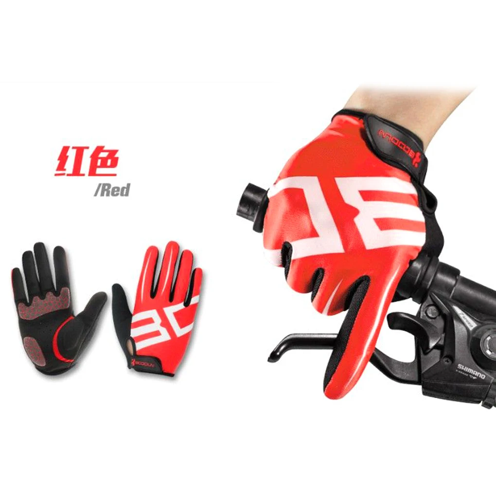 BOODUN ударопрочный лайкра противоскользящие полный палец для мужчин и женщин велосипедные перчатки унисекс дышащие Длинные Варежки для езды на велосипеде