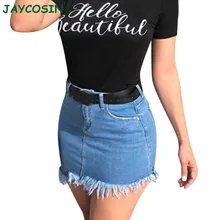 JAYCOSIN Женская одежда, сексуальная юбка-карандаш с высокой талией, женская модная джинсовая мини-юбка на пуговицах, Faldas Mujer Moda 1223