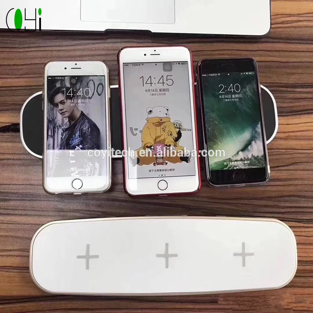 

3 position wireless qi charging pad for samsung iPhone 8 x