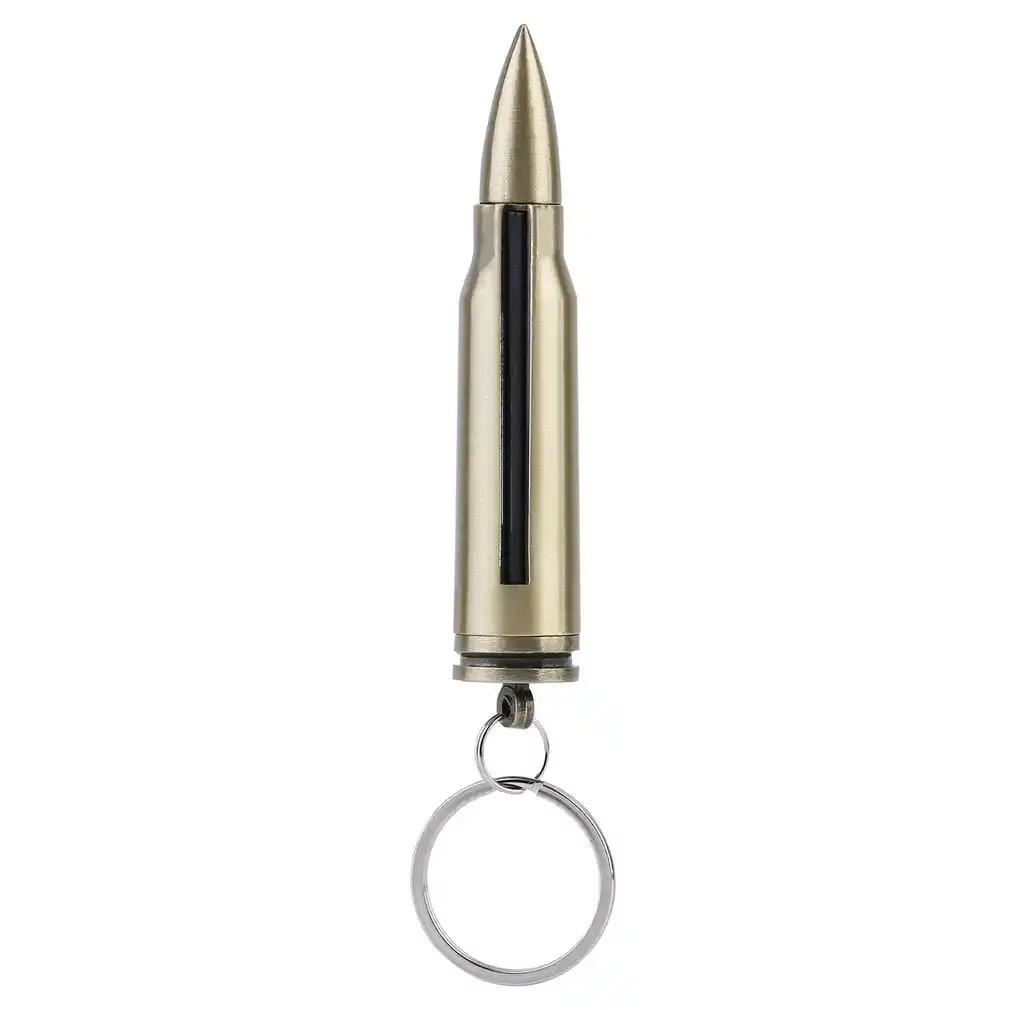 Caixa de bala de aço inoxidável mais leve chave de jogo permanente de segurança portátil óleo milhões de vezes isqueiros de cigarro