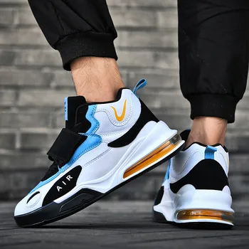 

High-top men's high-quality outdoor leisure comfortable breathable lace-up hiking shoes fashion sports shoes air cushion shoes