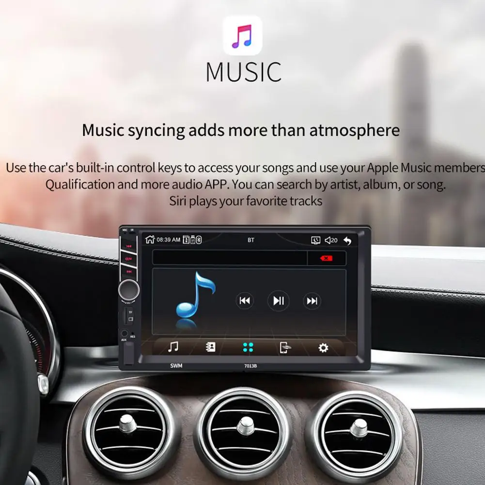 2 Din Car Stereo 7 Autoradio Multimedia Player MP5 TF USB FM Supporto IOS/Android Phone Sync con telecomando e controllo del volante 2 Din Car Stereo 7 Autoradio Multimedia Player MP5 TF USB FM Supporto IOS/Android Phone Sync con telecomando e controllo del volante
