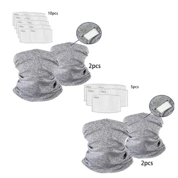 

Unisex Neck Gaiter with PM2.5 Filters Cycling Bandanas Dustproof Face Mask Scarf