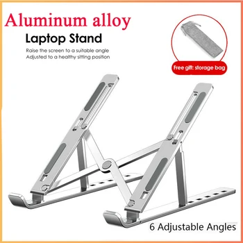 

Full Aluminum Alloy Adjustable Laptop Stand Foldable Bracket for MacBook Pro Notebook ipad 7-17 Inch Non-slip Holder