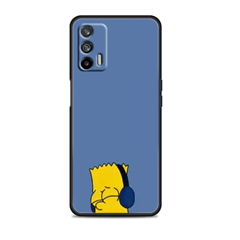 The Simpsons Happy Family For OPPO Realme GT Explorer Master Neo Flash Edition C21 C20 C15 C11 C3 Soft Black Phone Case