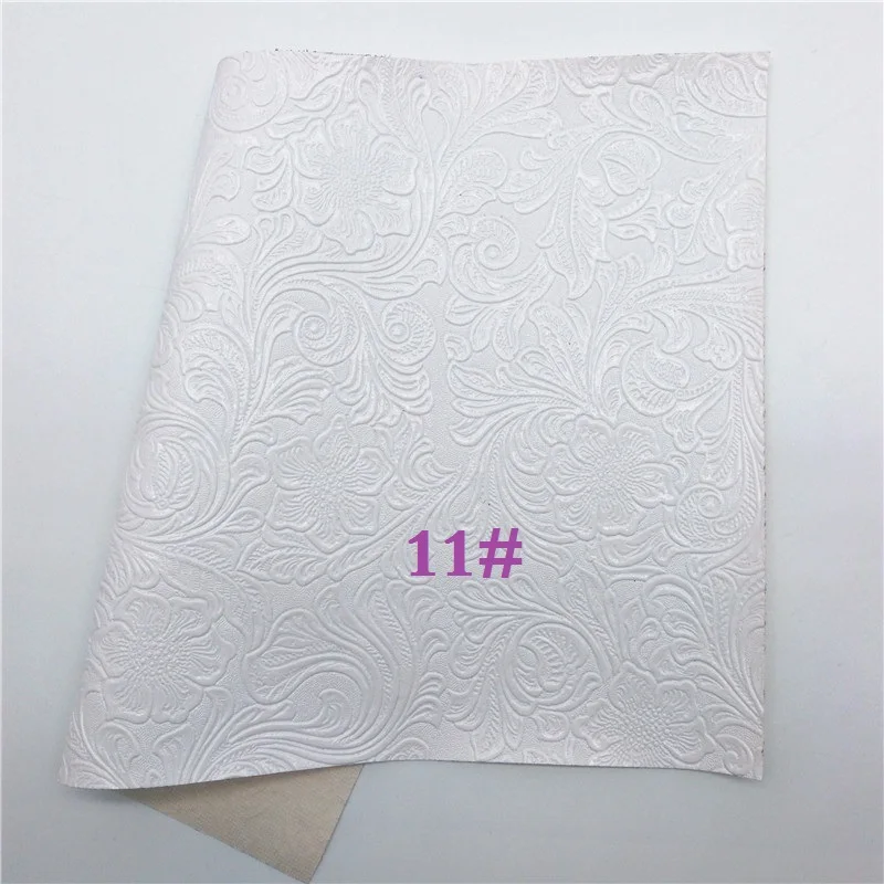 11 Glitterwishcome 21X29 см A4 размер винил для бантов цветы тисненая кожа, Винтаж искусственная кожа листы для бантов, GM637A - Цвет: 11