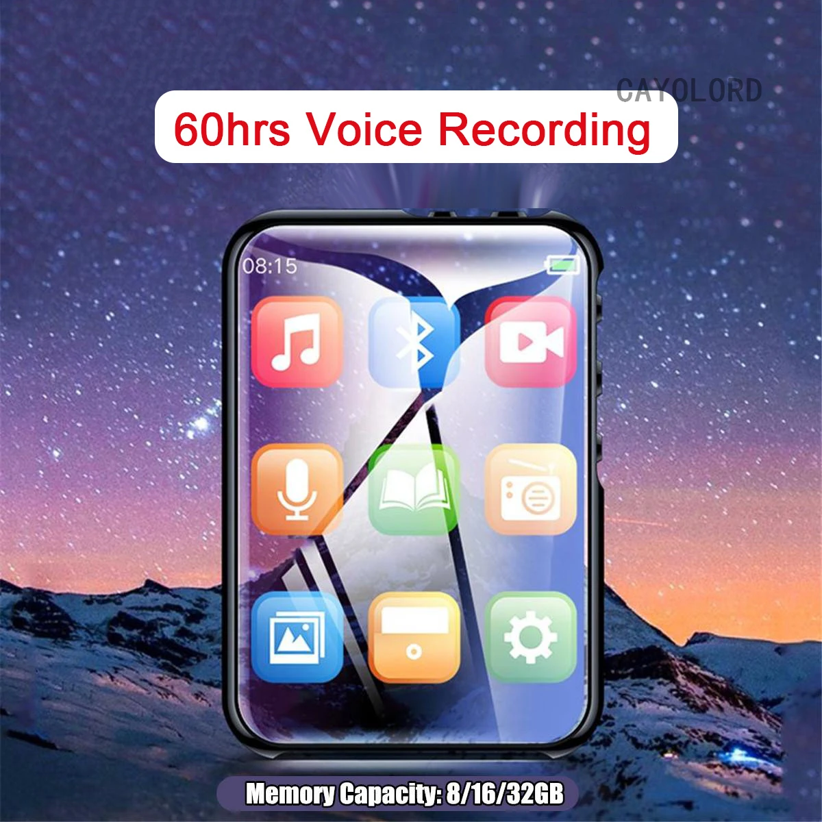 

1536kbps professional Long time Recording HD Portable Audio Voice Activated Recorder bluetooth Music MP4 player E-book