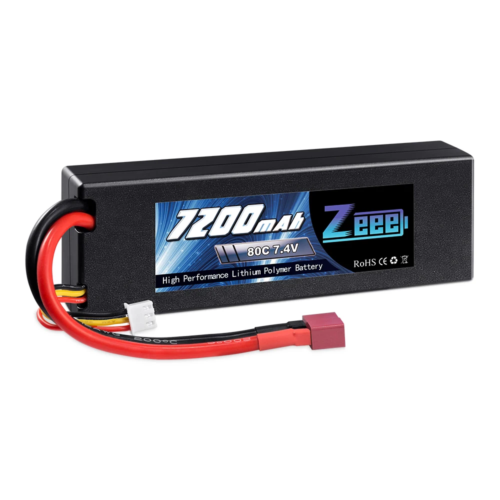 Zeee 7200mAh 7,4 V 80C LiPo батарея с штекером Deans 2S LiPo батареи для RC Автомобиль Грузовик Лодка Losi Slash Truggy