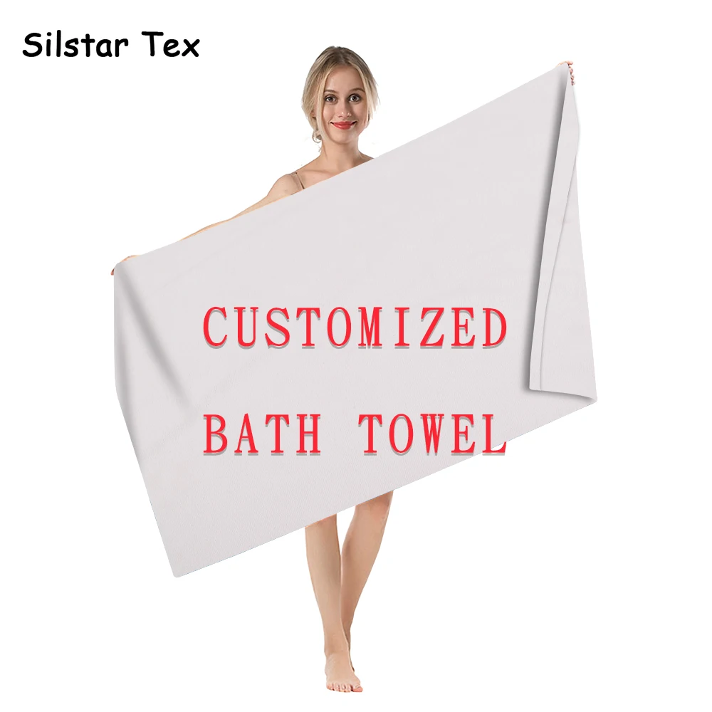 

Silstar Tex Customized Photo Rectangle Soft Beach Towels Microfiber For Adults Swim Quickly Dry Bath Towel Drop shipping