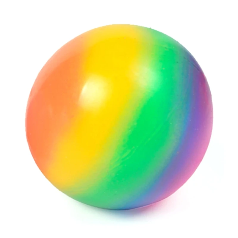 Colorful Rainbow Stress Balls Soft Foam TPR Squeeze Squishy Stress Relief Balls 7