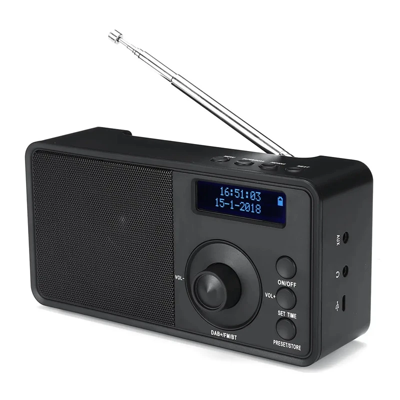 Портативный цифровой радиоприемник DAB + Беспроводная Bluetooth стереоколонка с