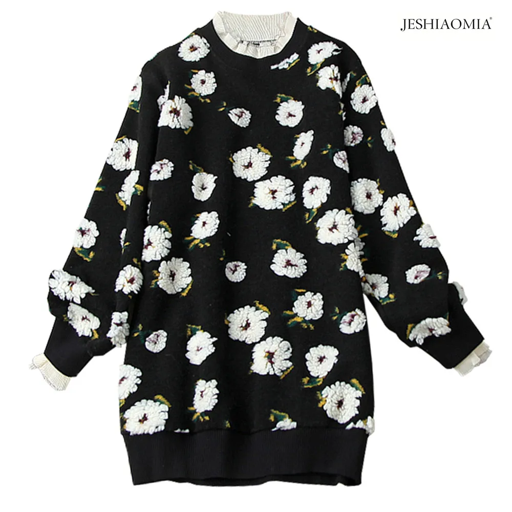 2021 Весна с круглым вырезом и аппликацией Пуловер 2 вида цветов| |