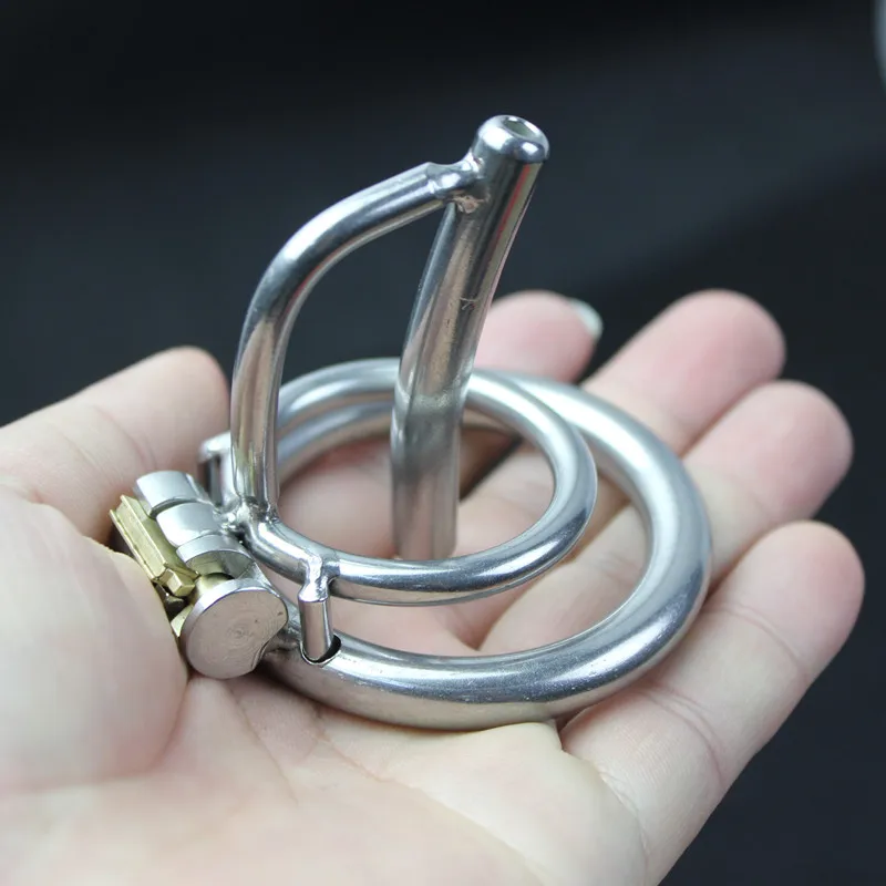 

Stainless Steel Small Chastity Cage with Urethral Insert Male Chastity Device 40 45 50mm size Ring to choose G7-1-203