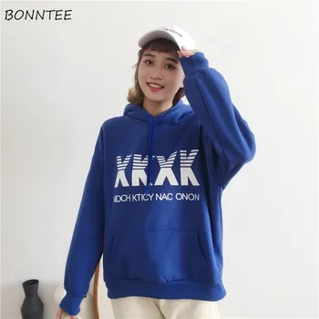 

Hoodies Women Winter 2020 Korean Thicker Warm Loose Soft Hooded Casual Sweatshirt Womens Al-match Simple Student New Long Sleeve