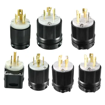 

uxcell Locking Plug Male NEMA, Grounding Industrial Grade for Generators Transfer Switches RV Camper and Power Inlet