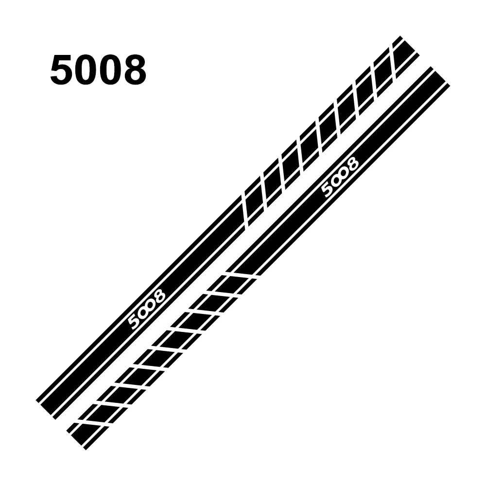 2 шт. автомобиль декоротивная наклейка для авто боковой двери наклейки для peugeot 307 206 308 407 207 3008 208 508 2008 301 408 107 3008 5008 аксессуары - Название цвета: For 5008