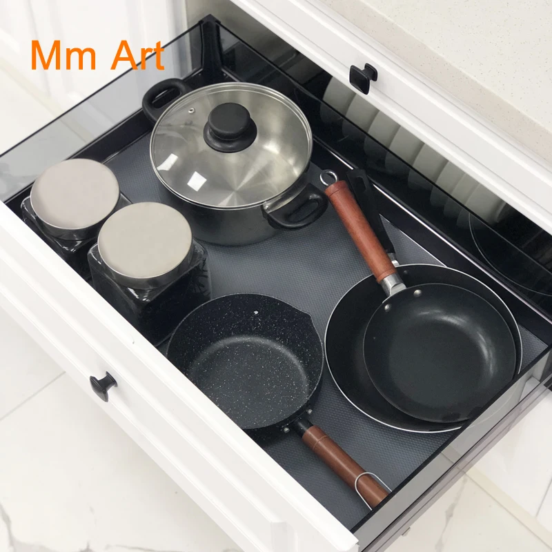 Drawer-Type Tempered Glass Kitchen Cabinet Storage Dish Rack