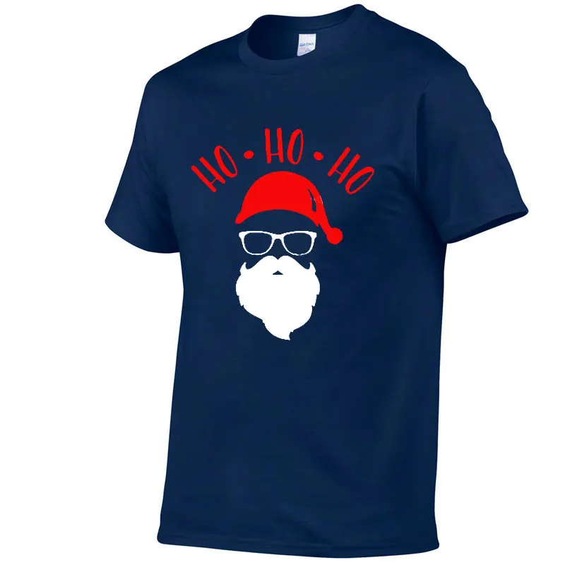 Хит, Рождественская футболка, мужские футболки с принтом, мужские летние повседневные футболки с круглым вырезом, дышащие футболки с милым мультяшным Сантой