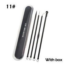 4 шт. набор инструментов для удаления черных точек из нержавеющей стали Профессиональный инструмент для удаления черных точек акне Комедон прыщей