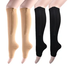 2019 New Women Burn Fat Zipper Socks Functional Compression Slim Sleeping Beauty Leg Shapper Socks Prevent Varicose Veins Socks