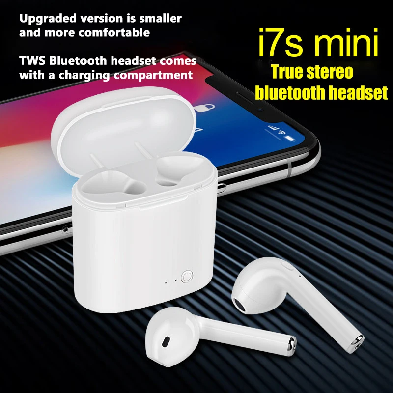 

i7s Mini TWS Wireless Bluetooth Earphones Waterproof Sports Earbuds Business Headset Music Headphones For Xiaomi Huawei Iphone