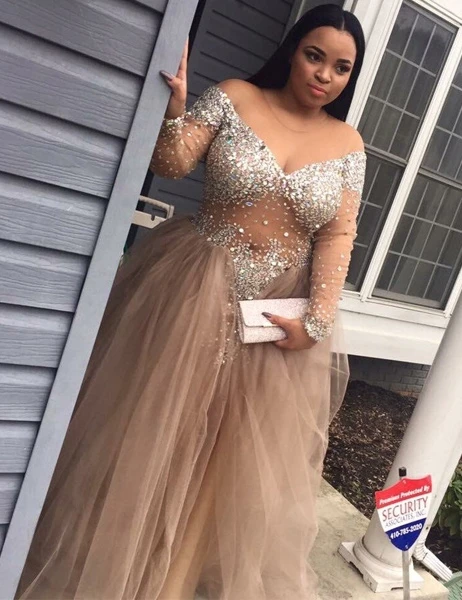 Elegantes De Gala African Plus Size Prom Dresses De Fiesta Largos Sleeve Imported Party Dresses Gown Dresses _ - AliExpress Mobile