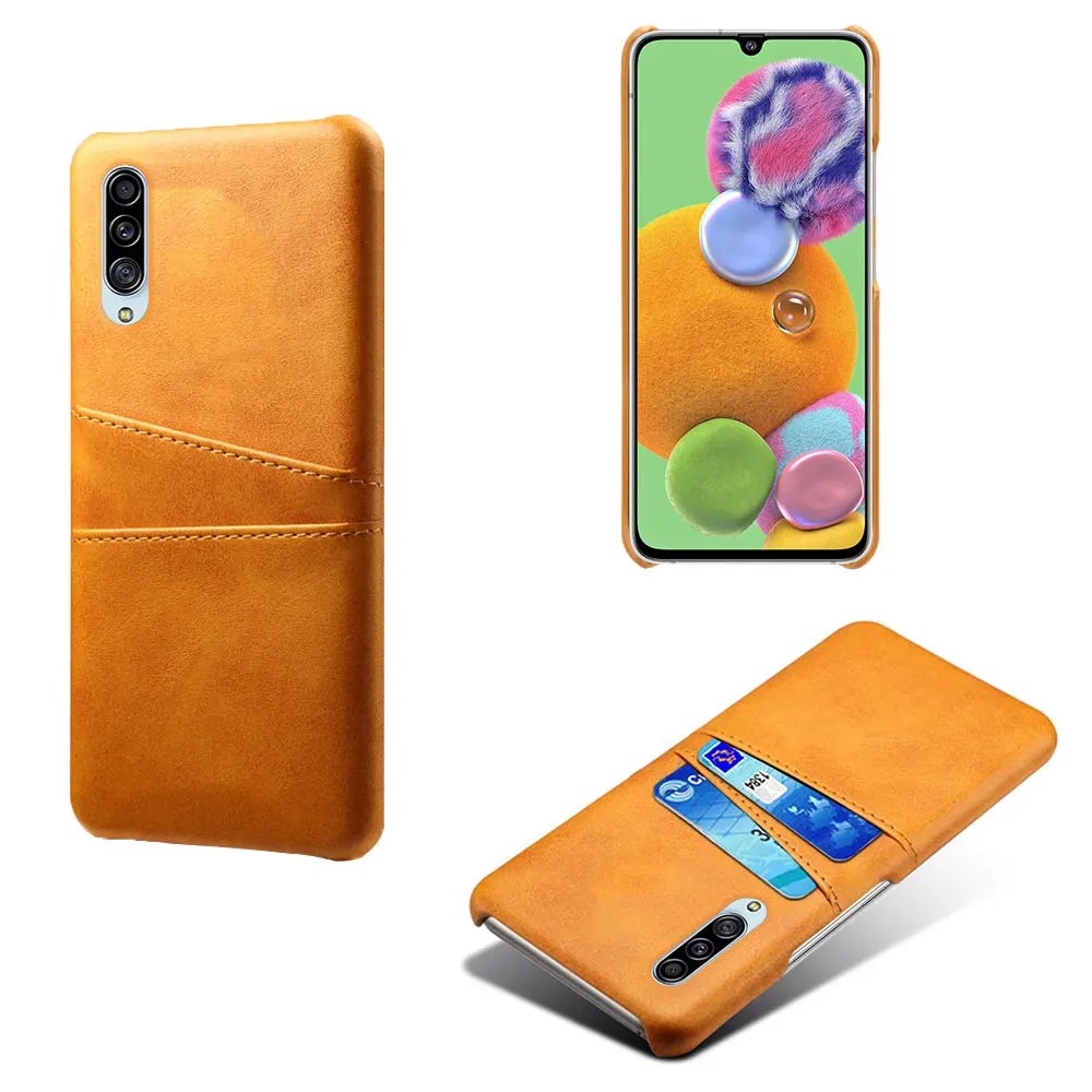 Для samsung Galaxy A90 5G A70 A50 A30 A20 A10 чехол для кредитных карт Чехол Винтаж из искусственной кожи чехол-бумажник чехол для samsung A80 A60 A40 A20E - Цвет: Orange