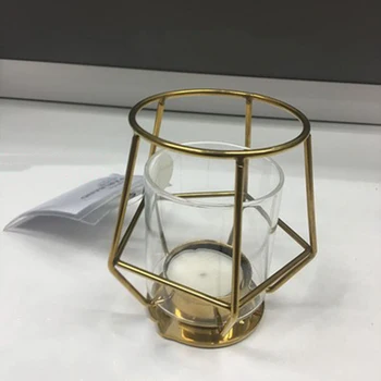 

Nordic Home Decor Tealight Candlesticks Gold Home Decor Geometric Centerpieces Candelabro Portacandele Candle Holders LLC132