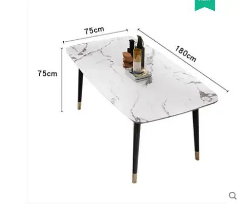 Легкими роскошными мраморный обеденный стол современный минималистский для маленькой квартиры или обеденный стол и стулья комбинированный обеденный стол для дома Nordic