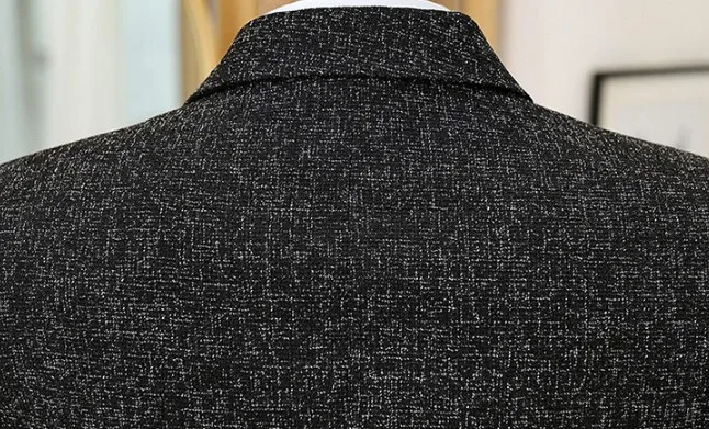 M-4XL, деловой мужской блейзер, плюс бархат, теплый, приталенный пиджак, мужской, модный, Повседневный, на одной пуговице, с длинным рукавом, костюм, верхняя одежда, RM50008