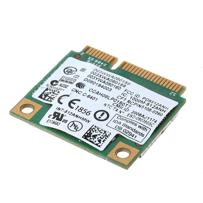 Двухдиапазонная беспроводная карта 300 Мбит/с для Intel Wifi 5100 512AN_HMW Mini PCI-e Wlan сетевая 2