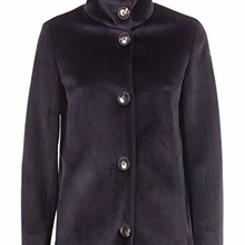 RRD Giacca Corta Velvet K Lady Donna, Maxi Bottoni, Jersey Velluto, Blu, A/I-20