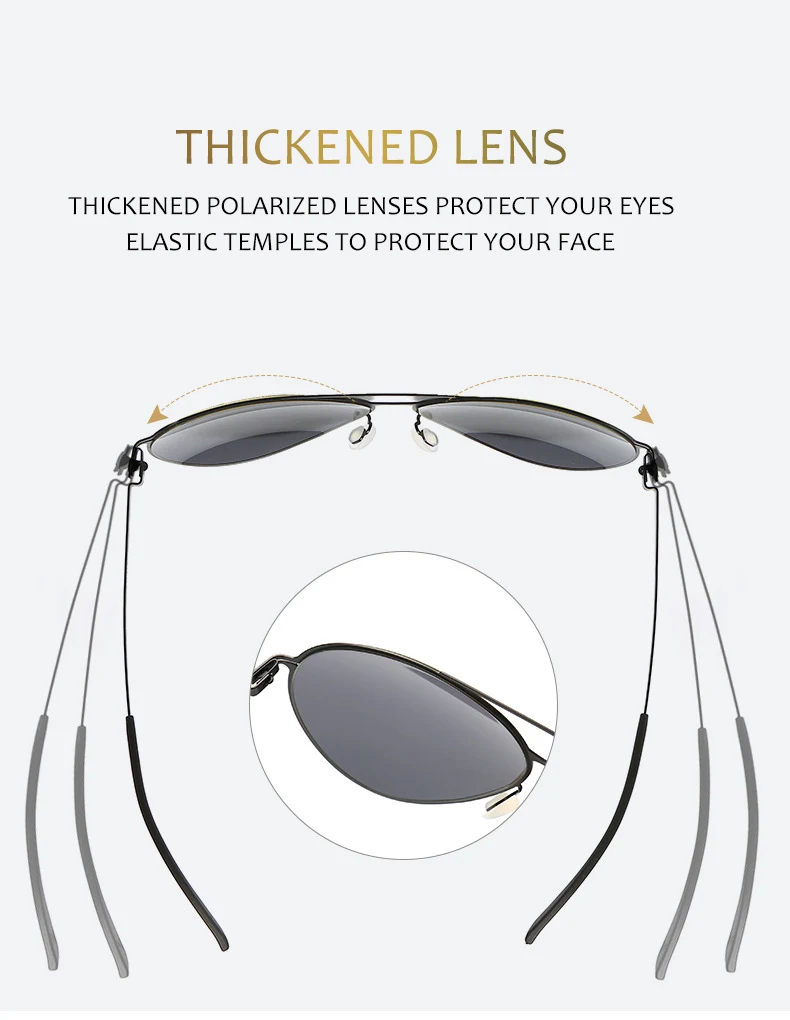 YOK'S поляризованные солнцезащитные очки ультра легкое IP покрытие из нержавеющей стали двойной мост Гибкая рама для женщин и мужчин DrivingGglasses