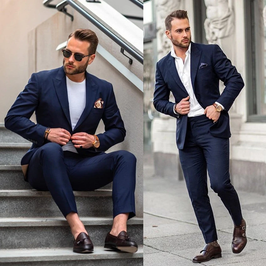 Blue casual suit Clearance