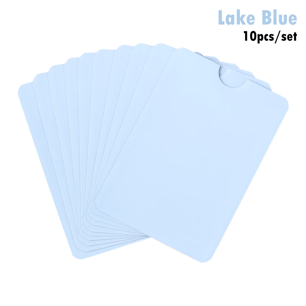 Style5-Lake blue 10 шт. Анти Rfid Блокировка ридер замок держатель для карт Id банковский чехол для карт Защита Алюминиевый металлический умный Противоугонный кредитный держатель для карт - Цвет: Style5-Lake blue