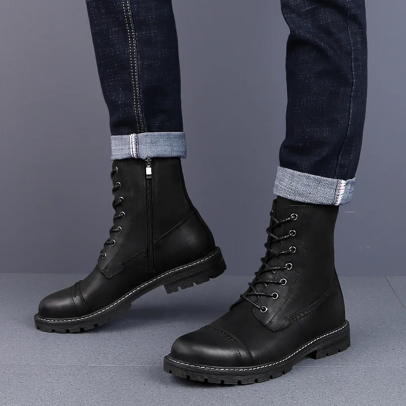 

2019 Autumn New Style Retro Martin Boots Men's British-Style Large Size 37-47 Boots Men Ankle Boots