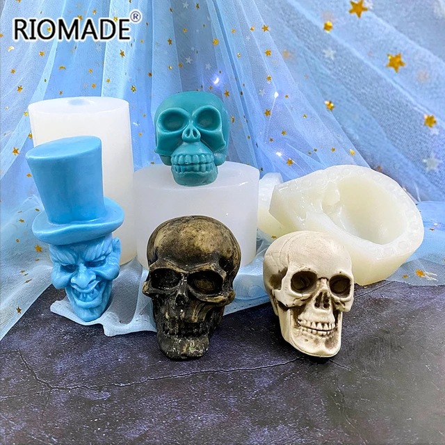 3D Skull Silicone Mold, Soap Mold,candle Mold,candle Plaster Silicone  Mold,cake Topper,polymer Clay,cake Mold,chocolate Mold,resin Mold 