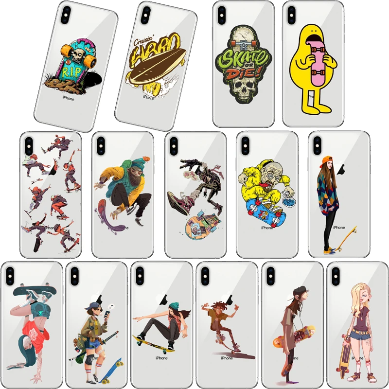 

Santa Cruz Skateboards Art Soft Silicone Clear TPU Case for iPhone 11 11Pro 6 6S 7 8 Plus 5 5s SE X XsMax Xr Phone Cases capa