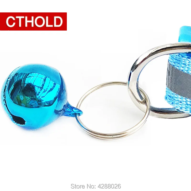 CTHOLD 100 шт./лот светоотражающий спортивный декоративный ошейник для животных 1,0 см ошейник с колокольчиками для маленьких средних собак шеи регулируемый безопасный щенок