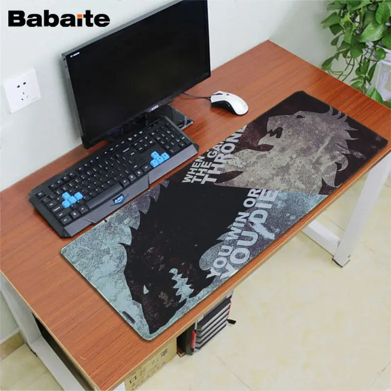Babaite высокое качество Игра престолов ТВ резиновая мышь прочный Настольный коврик для мыши большой коврик для мыши клавиатуры коврик - Цвет: Lock Edge 30x80cm