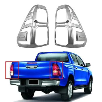 

Chrome Rear Taillight Fog Lamp Light Rear Brake Light Cover Trim for Toyota Hilux Revo 2015-2019