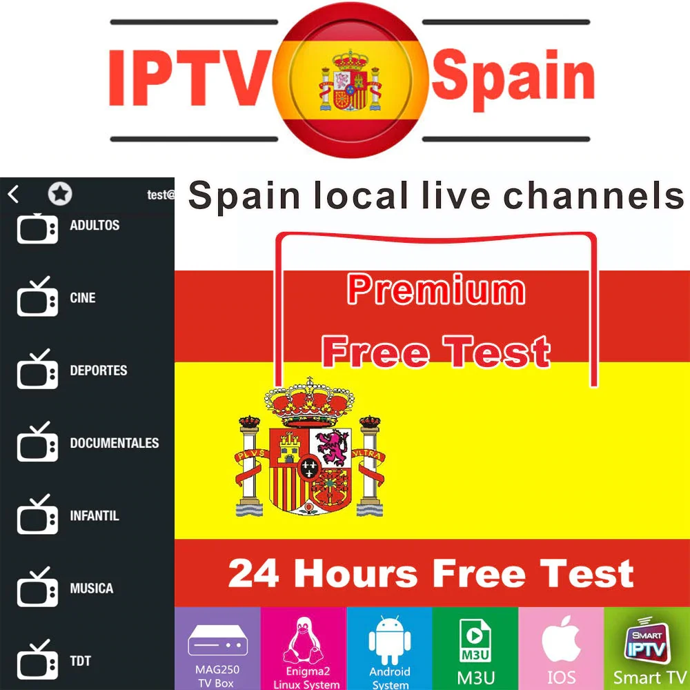 Премиум IP tv Испания M3U 1 год подписка местный Live tv Movistar для SSIP tv Android tv Box Smart IP tv Smarters