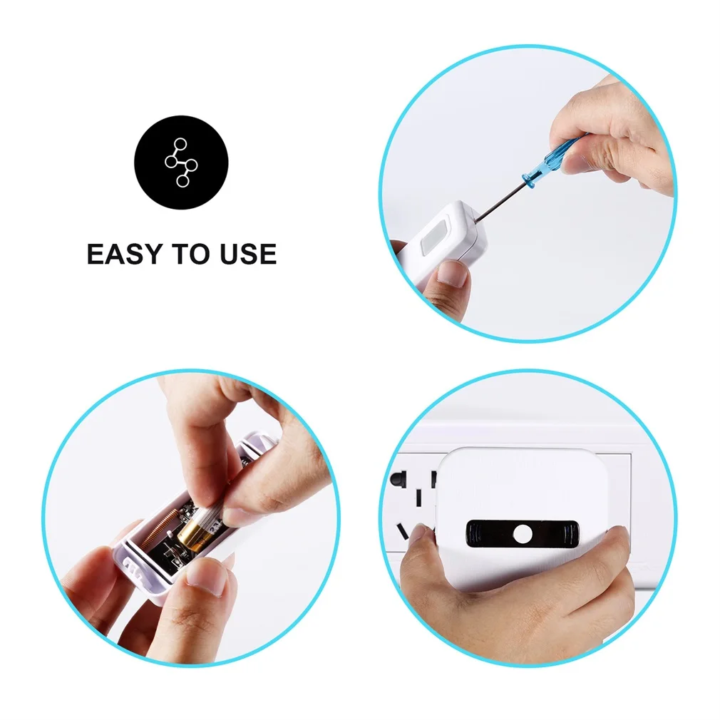Черный/белый США/ЕС/Великобритания штекер дверной звонок приемник водонепроницаемый 25-100дб беспроводной дверной звонок беспроводные умные дверные звонки