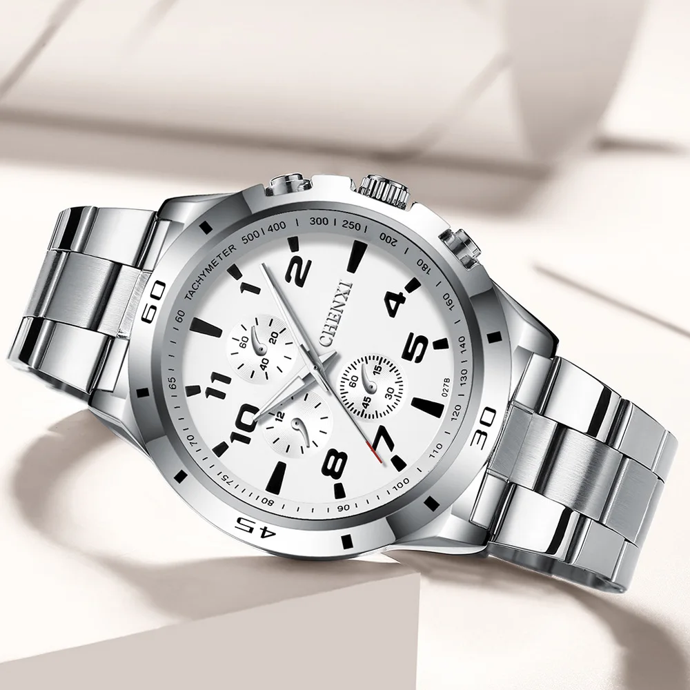 

Dawn Watch Men Business Watch Steel Belt Quartz Watch 027b MEN'S Watch